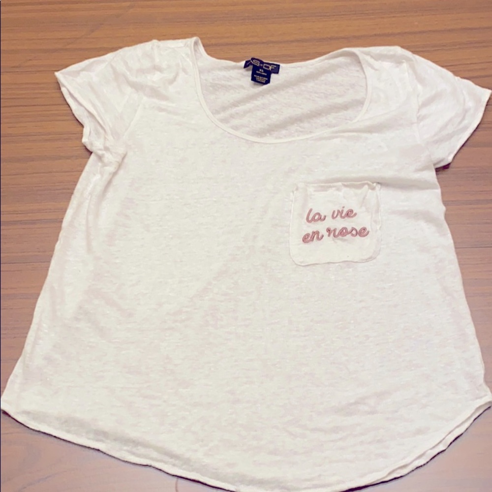 AS by DF “la vie en rose” linen tee